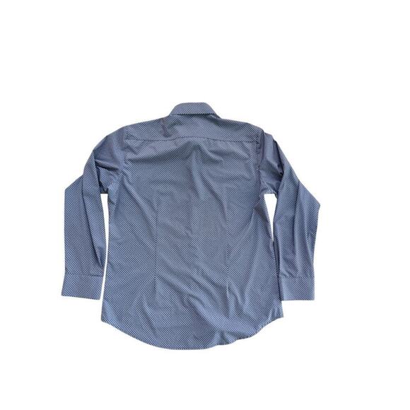 Mizzen+Main Men's Blue Long Sleeves Collared Trim Fit Button Down Shirt Size XL - Picture 4 of 5